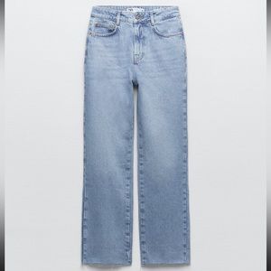 Zara straight leg light wash jeans